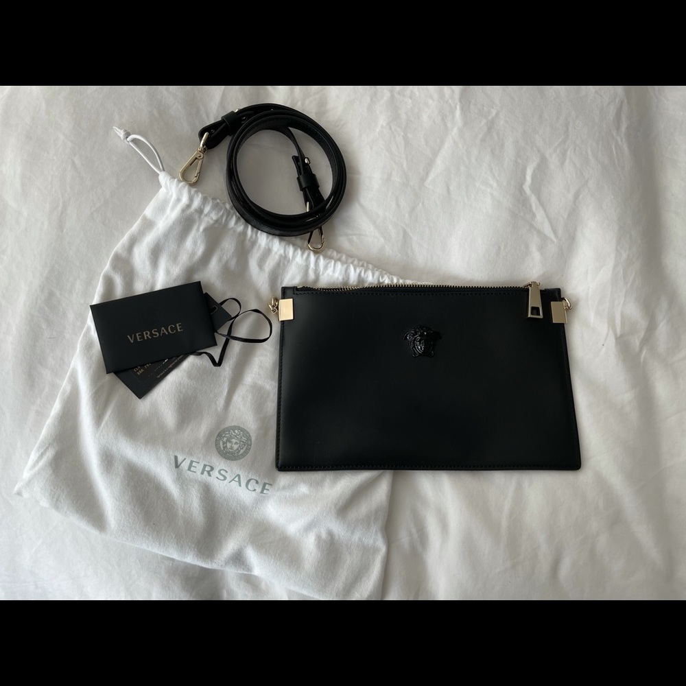 Authentic Versace Medusa Clutch Crossbody